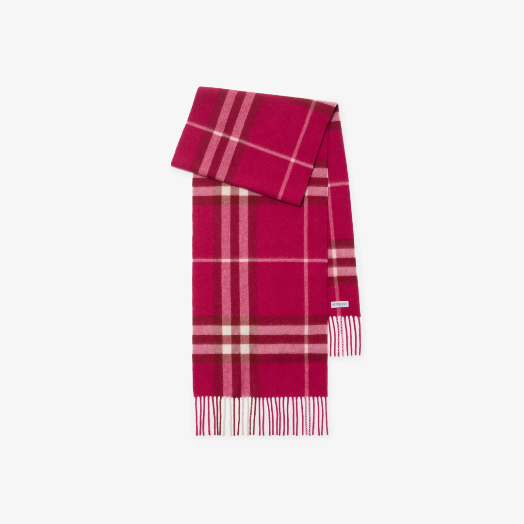 1FF0101-254 [BURBERRY] Check Cashmere Scarf Jam (SS26) #81127091 (F-EU-E)