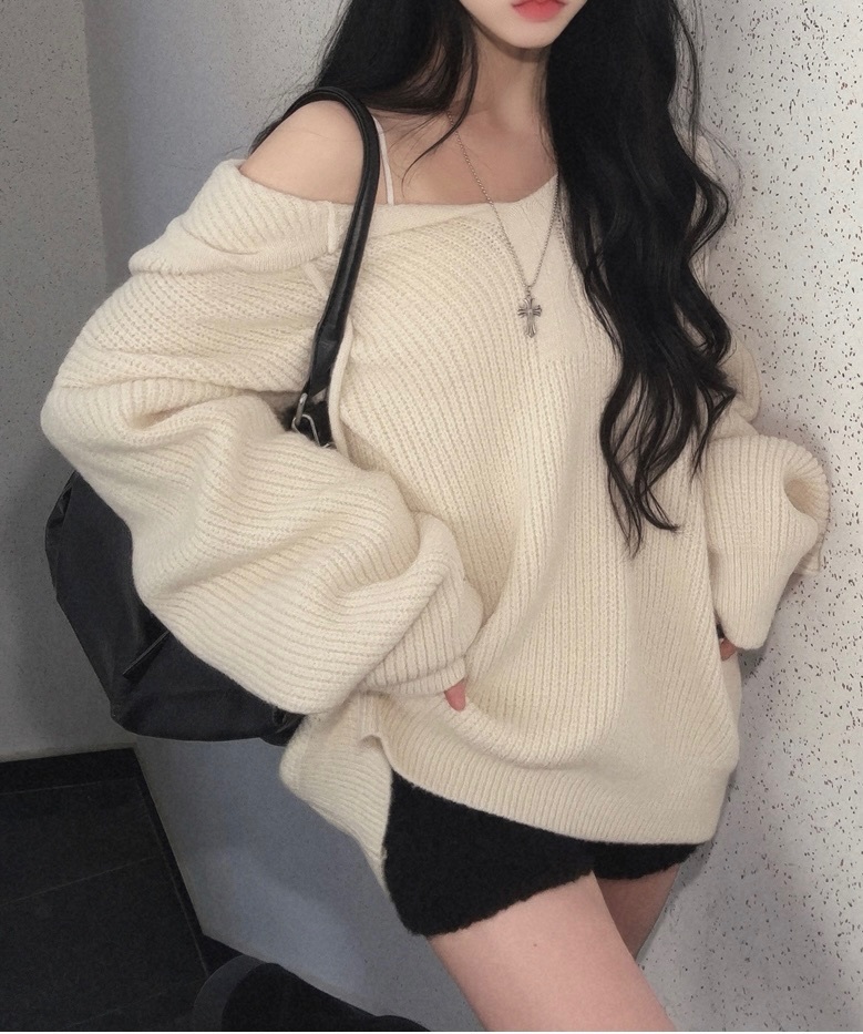 【優惠預訂】韓國套指淨色連帽針織上衣（5色）