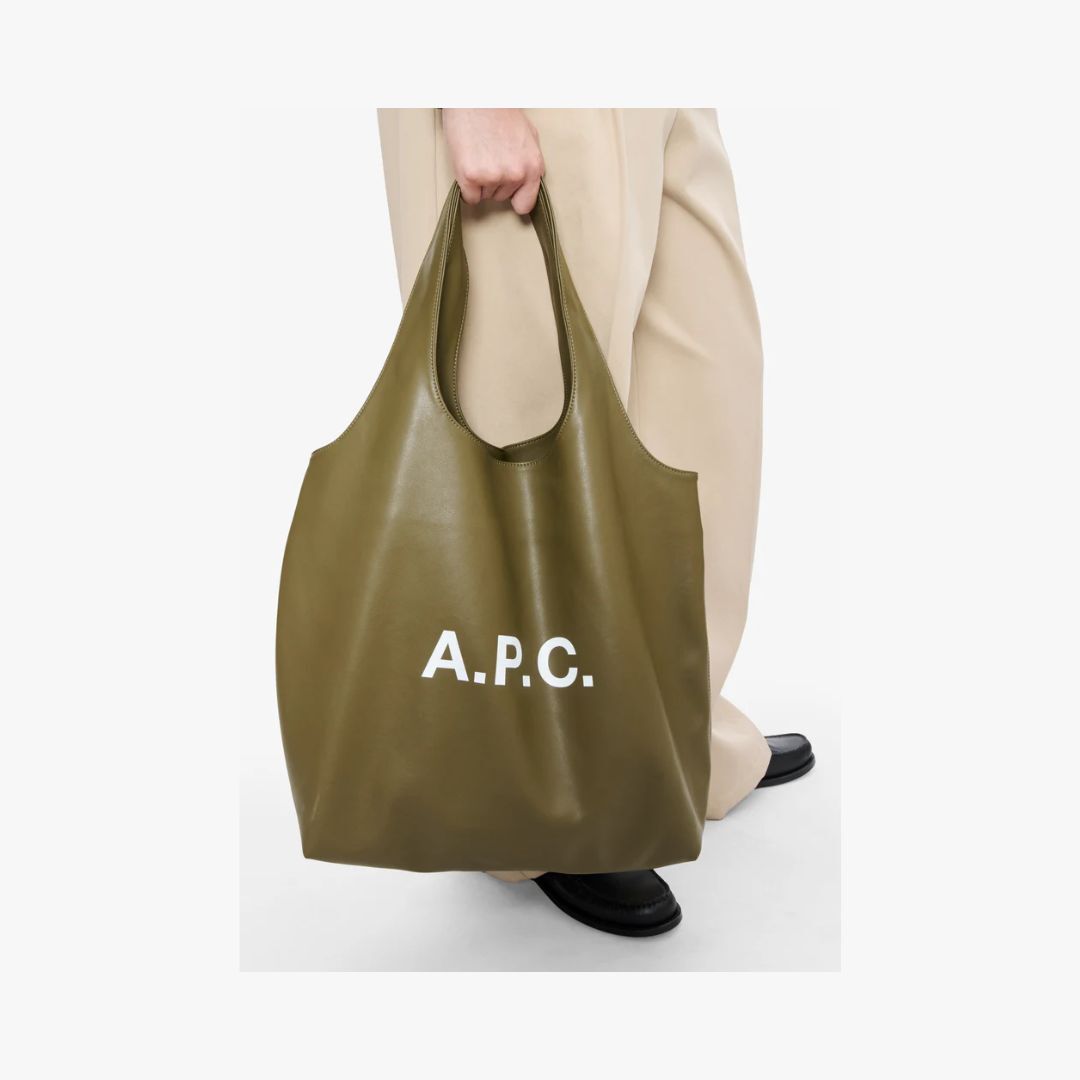 1FF0101-185 [A.P.C.] Ninon Tote Bag Military Khaki (SS26) #PUAAT-M61565 (B-EU-E)