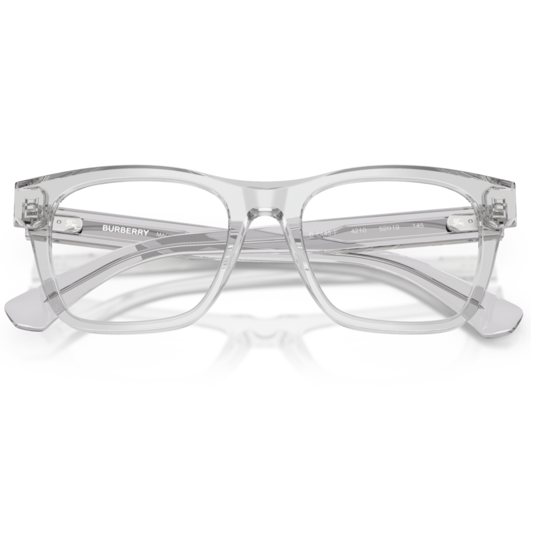 【BURBERRY】B2445F 4210-52mm 方框光學眼鏡♣(透灰)