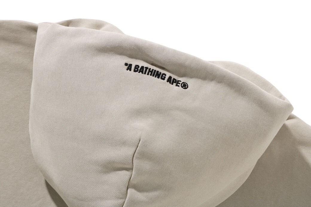 A BATHING APE GARMENT DYE COLLEGE PULLOVER HOODIE