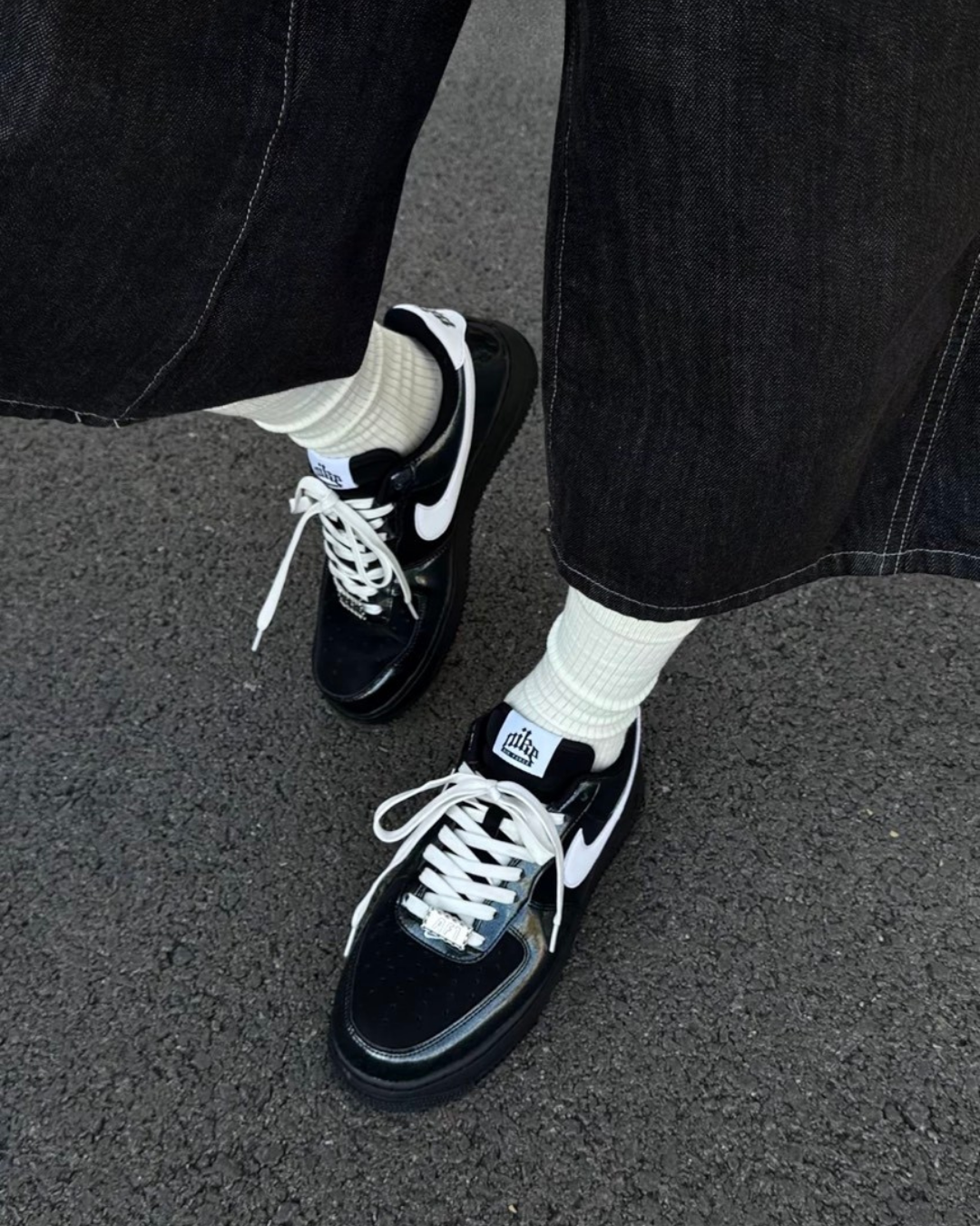 "代購" Nike Air Force 1 Low "GLAM ROCK" 漆皮拼接 黑色 男鞋 IB6843-001