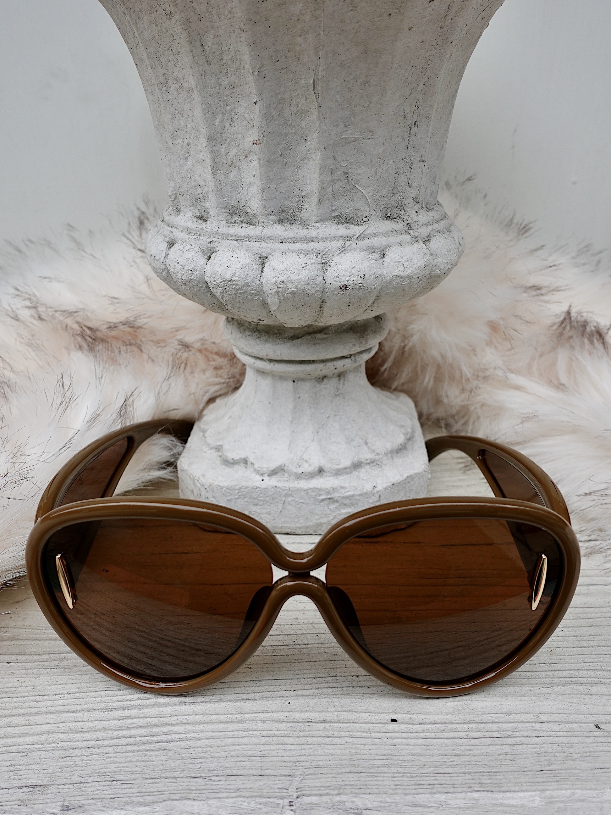 Sun Love焦糖棕色飛行員太陽眼鏡