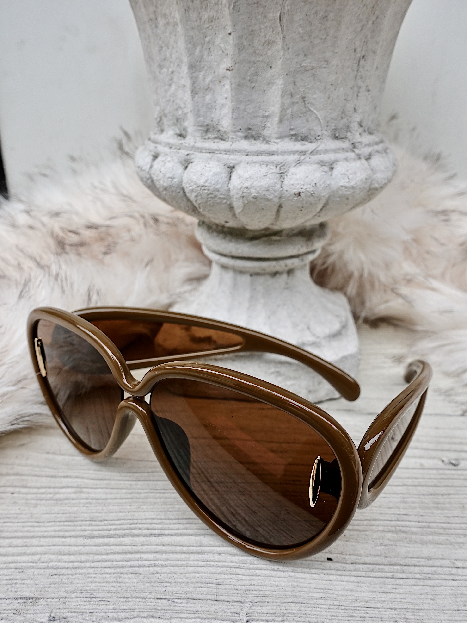 Sun Love焦糖棕色飛行員太陽眼鏡