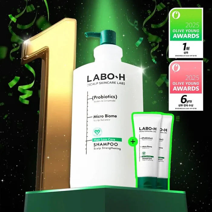 LABO-H Scalp Care Anti-Hair Loss Probiotic Shampoo 750ml + 120ml*2 Set 736667