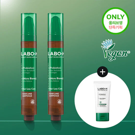 LABO-H Anti-Hair Loss and Hair Growth Roll-on Essence 15ml x2 + Shampoo 50ml Set 736667