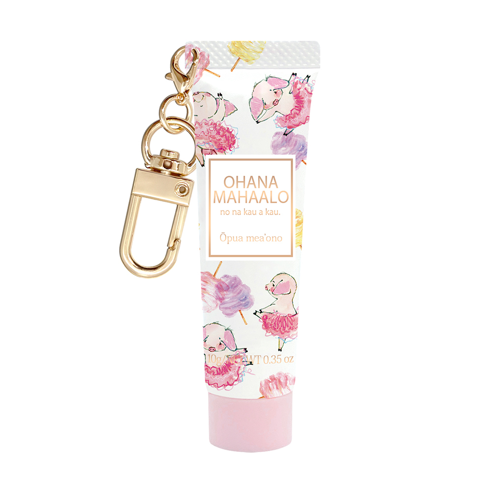 OHANA MAHAALO 珍豬粉櫻 十指香扣限定手霜吊飾