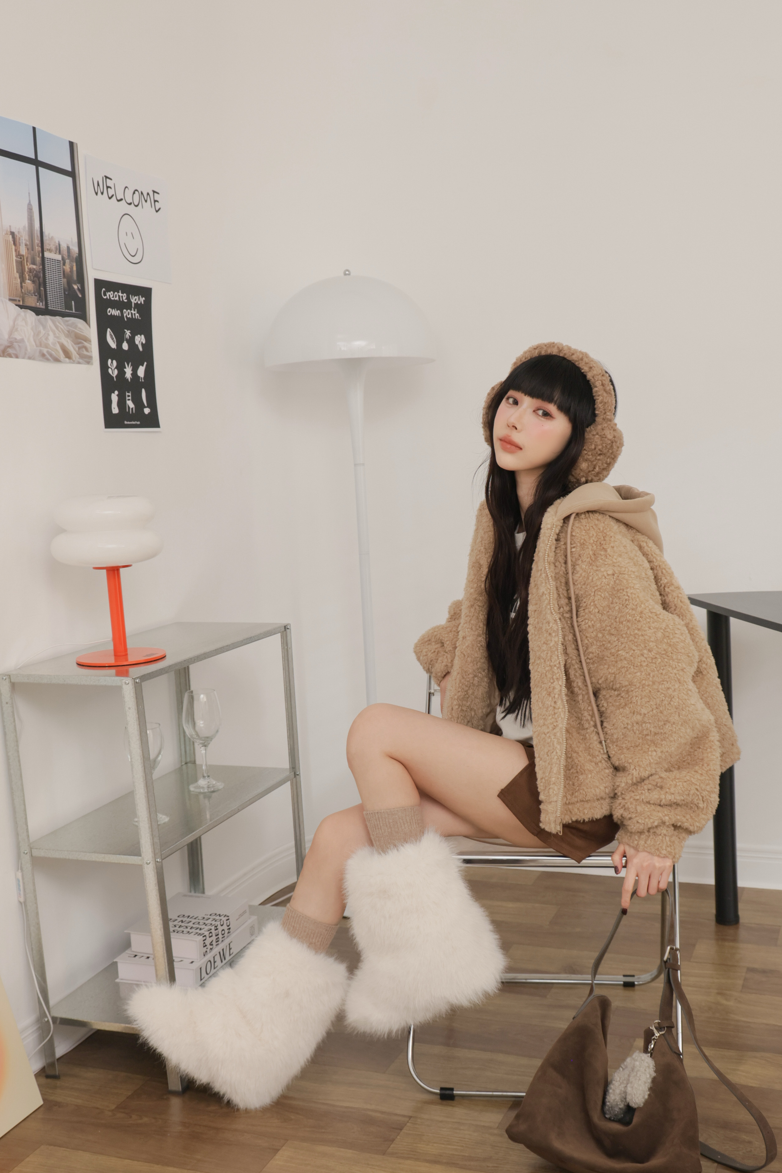 （現貨）熊寶寶拼接連帽外套 O64