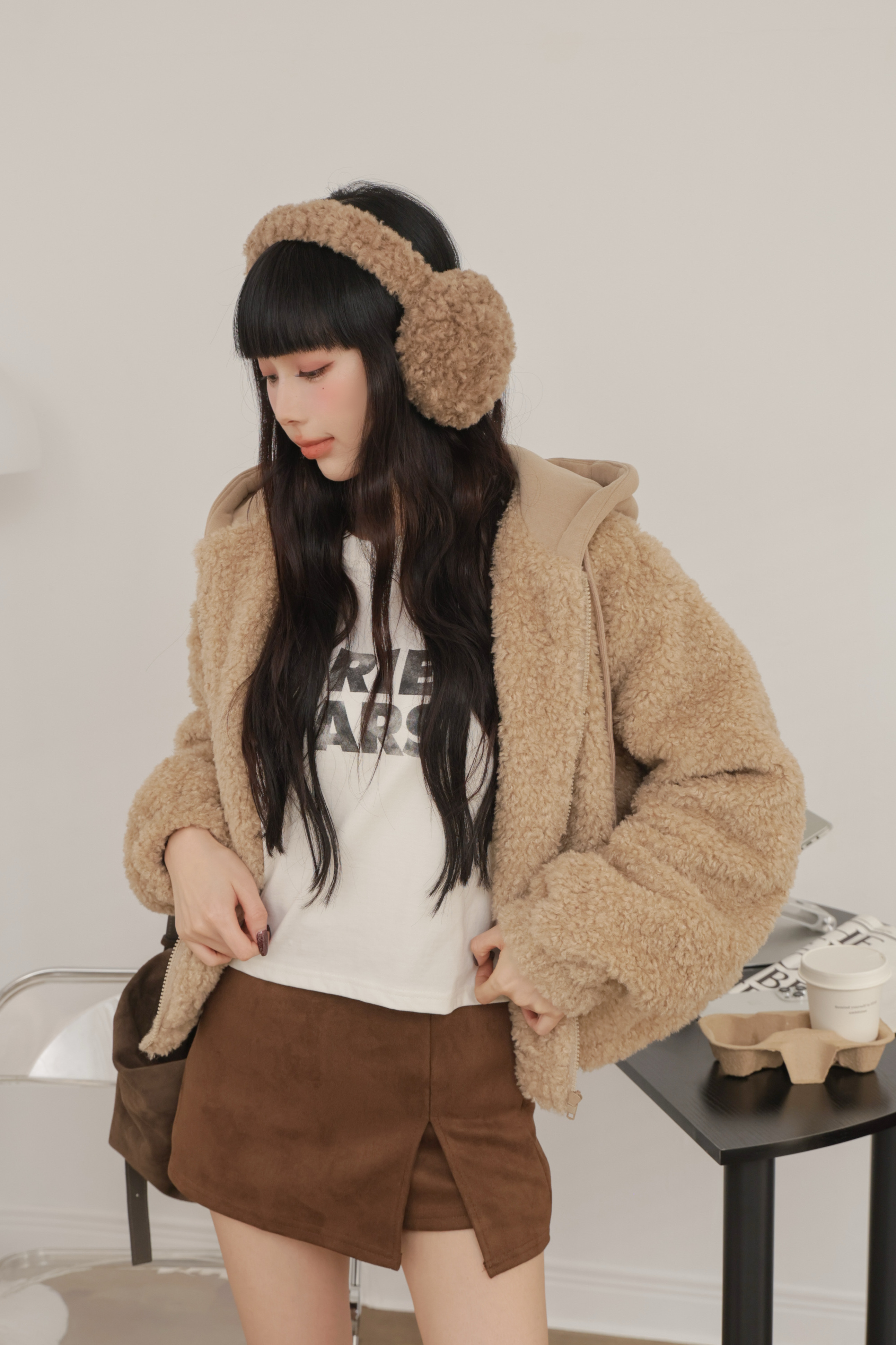 （現貨）熊寶寶拼接連帽外套 O64