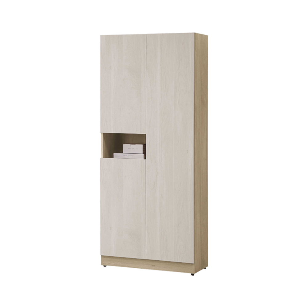 艾東2.5尺三門中開放高鞋櫃/玄關收納置物櫃/隔間櫃-左長門款