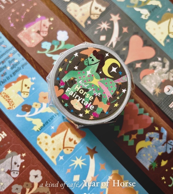 A Kind of cafe什物．都馬很好 3cm割型標籤卷膠帶 <整捲/分裝>