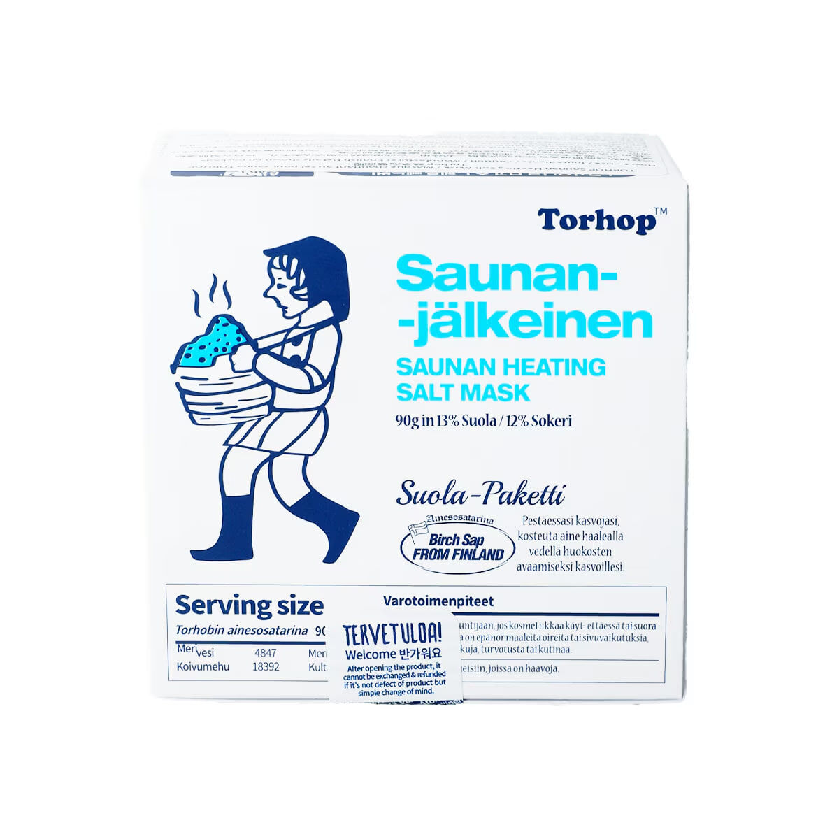 Torhop Saunan Natural Sea Salt Sauna Bath Heated Mask 90g 736667