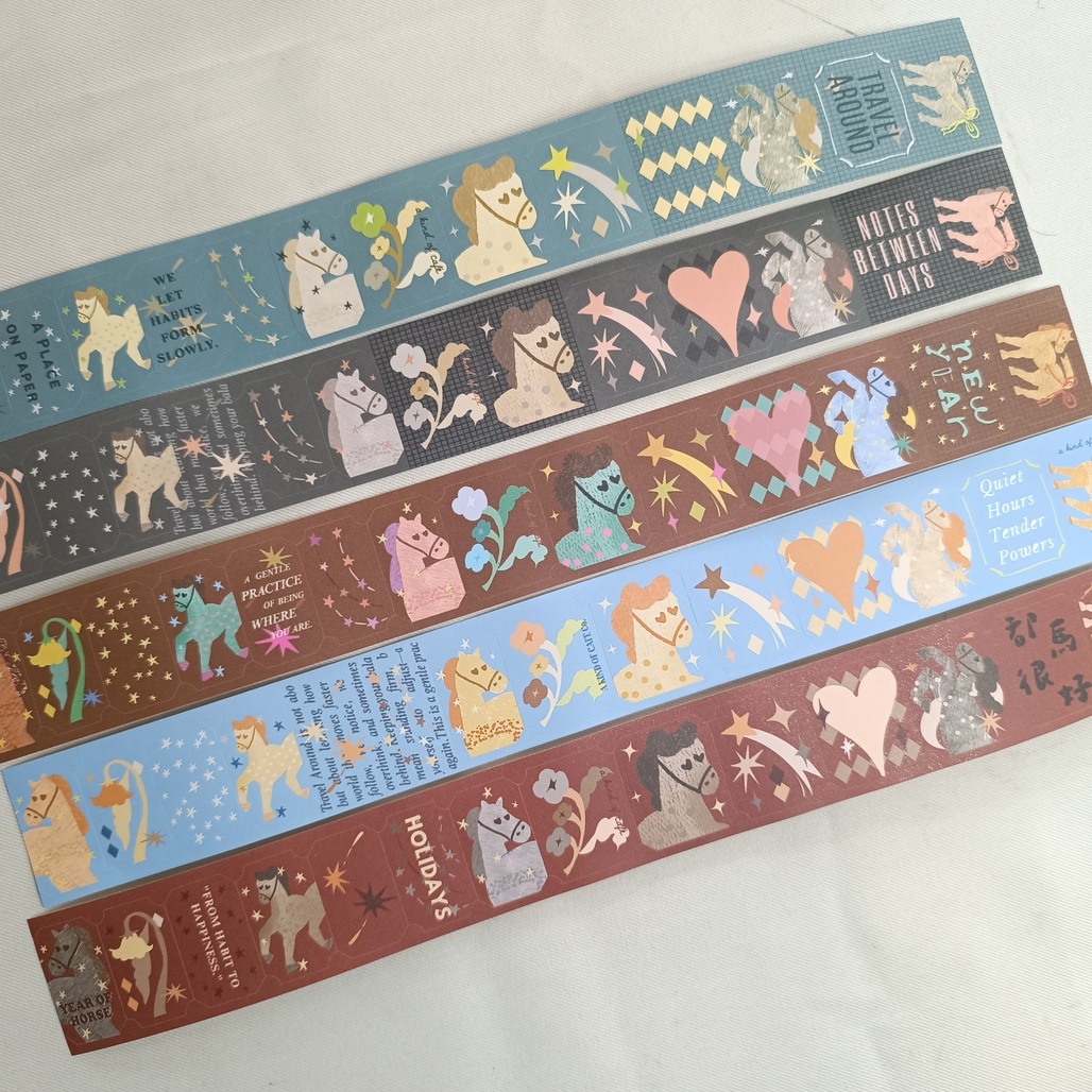 A Kind of cafe什物．都馬很好 3cm割型標籤卷膠帶 <整捲/分裝>