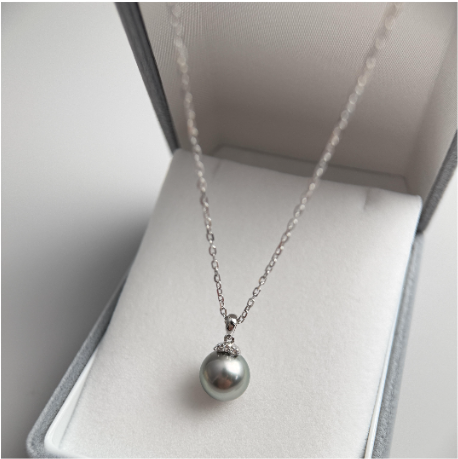 OTH-JJG0127-011 大溪地睫毛款小鑽單珠吊墜項鏈 (A11)