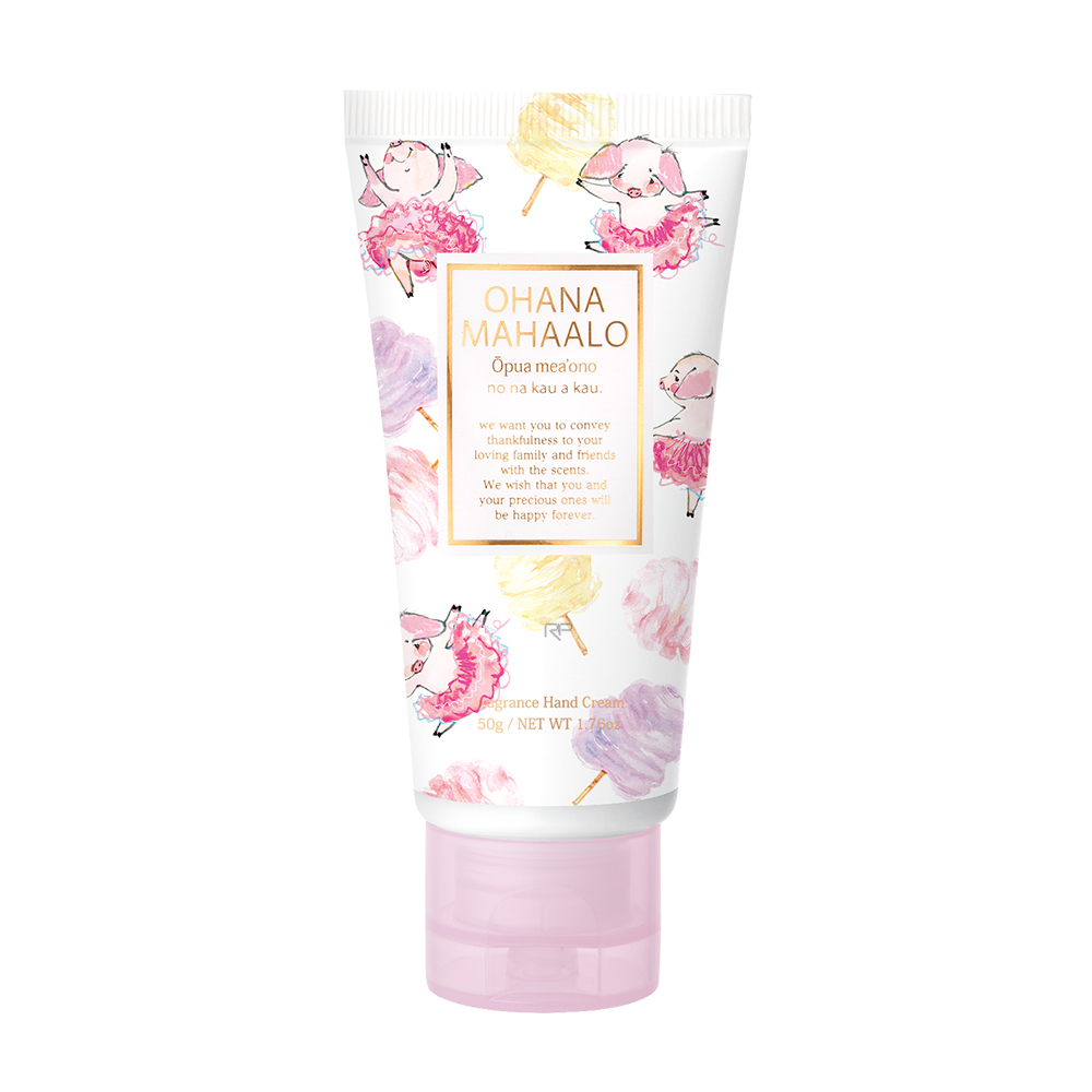 OHANA MAHAALO 珍豬粉櫻 潤澤療癒護手霜50g