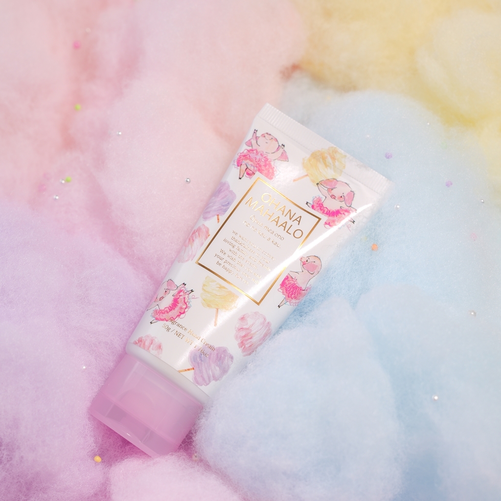 OHANA MAHAALO 珍豬粉櫻 潤澤療癒護手霜50g