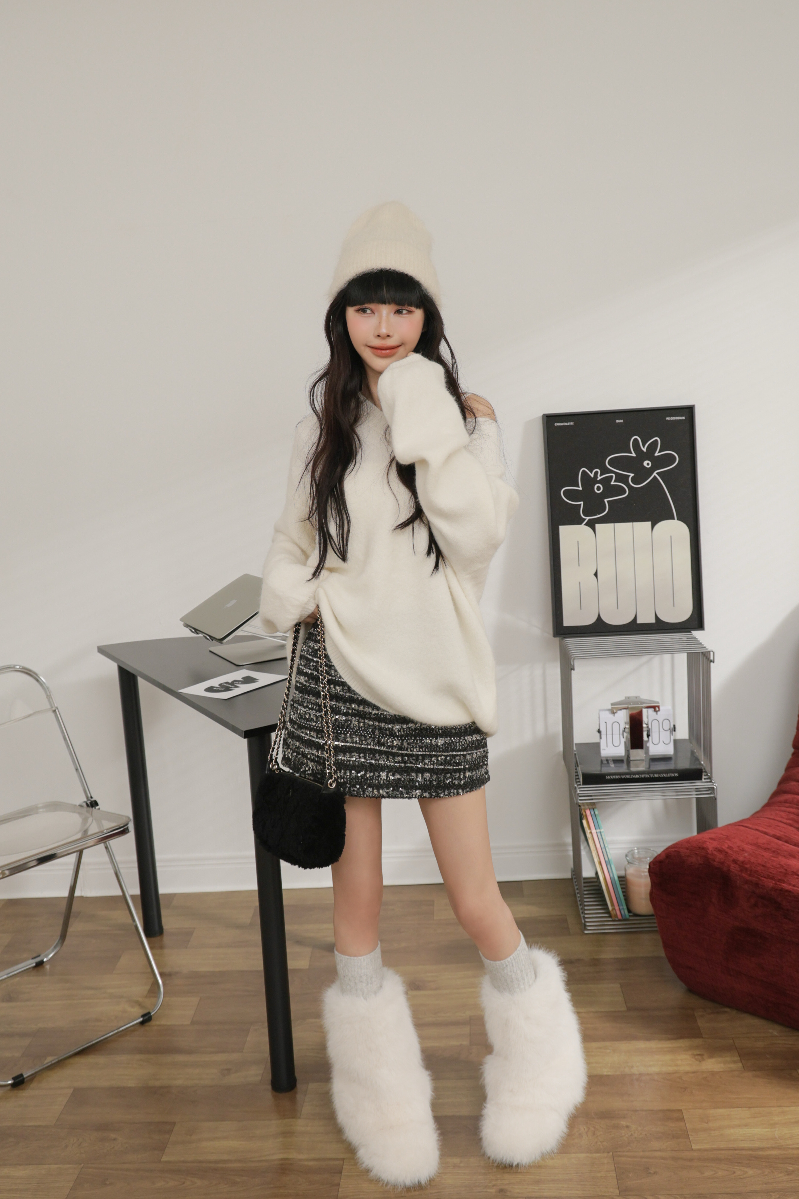 （現貨）本次必買亮片針織裙 O16