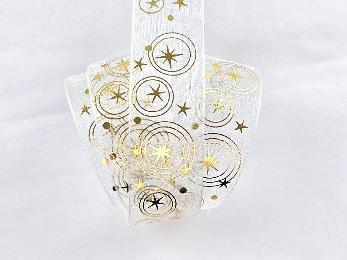 星空光圈燙金網紗/25mm