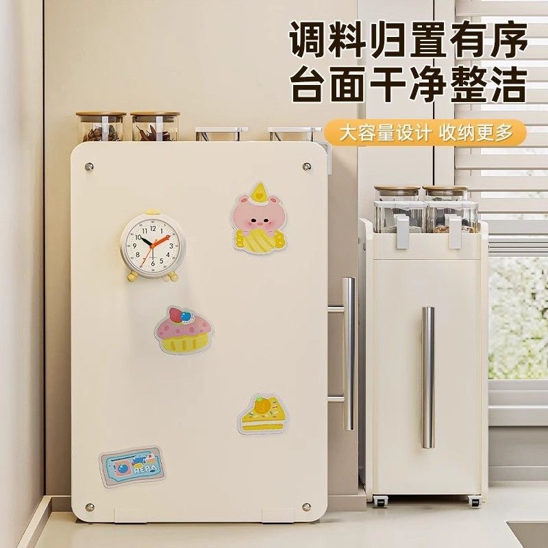 预购 厨房调料品置物架台面抽拉式 （大号，炭灰色，第一张图）