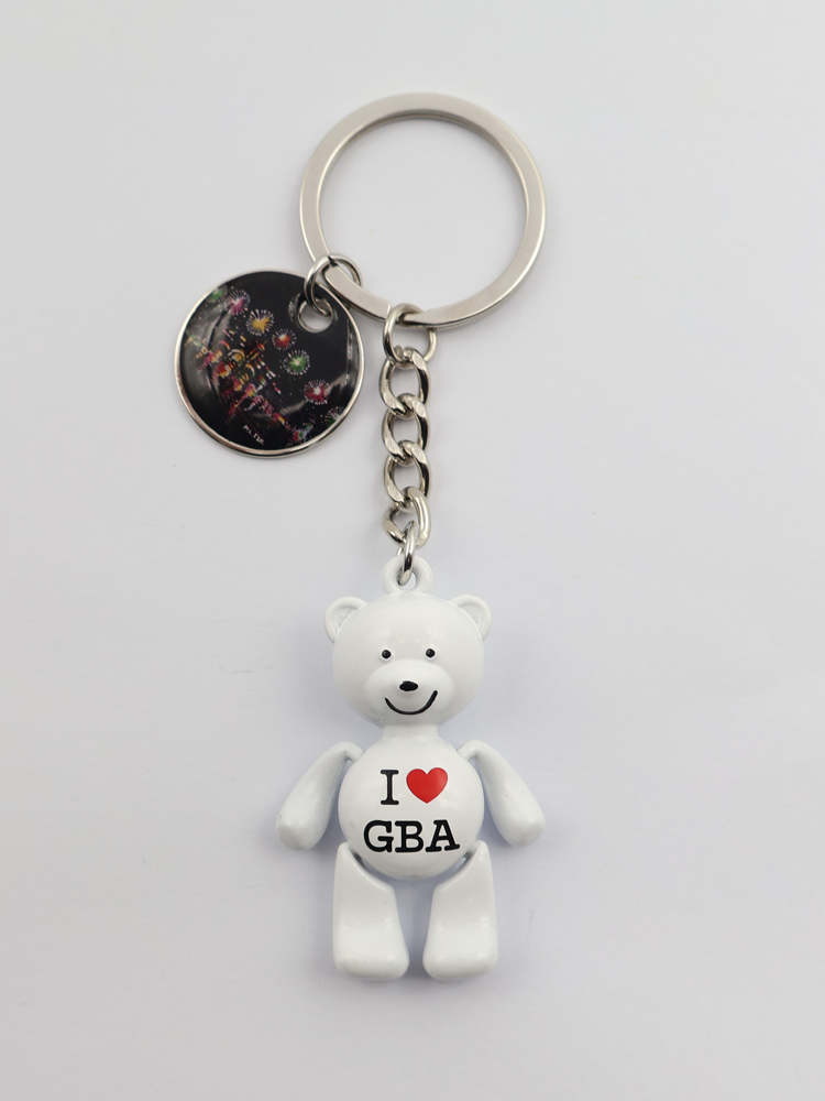 森雅文化 I love GBA 歡樂熊仔鎖匙扣-白色, 佳節夜.星印象 (夜玲瓏系列)