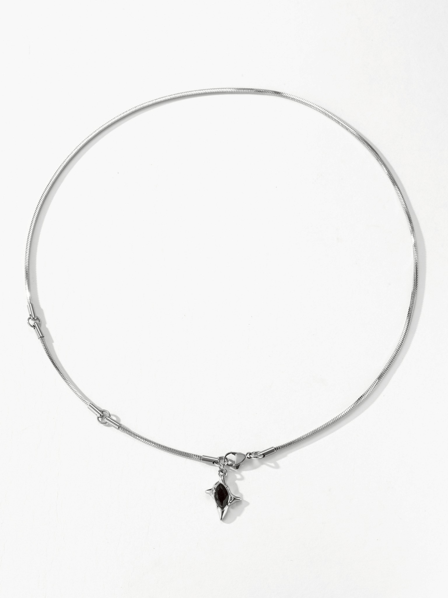 UCDF 雙子星 黑白 鋯石 設計感 項鍊 UCA020