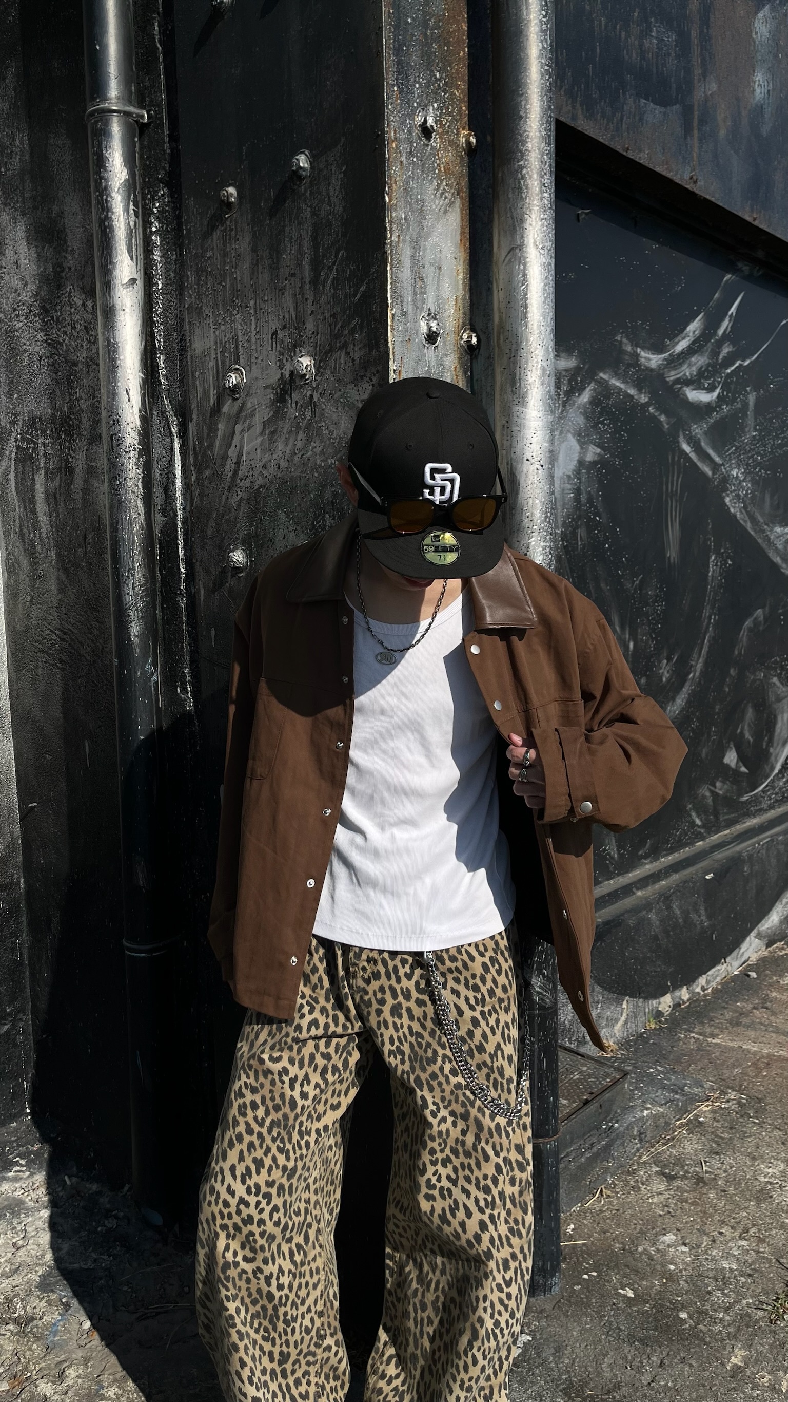 皮革翻領外套 (2colors)