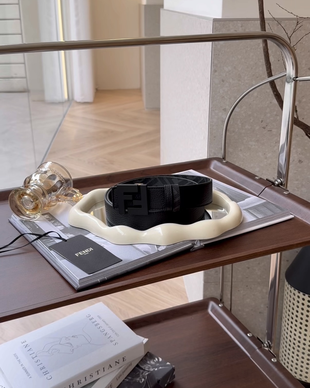 FENDI｜FF 皮革雙面皮帶 黑色