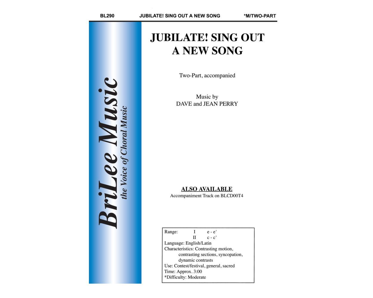【同聲二部】《Jubilate! Sing Out A New Song》
