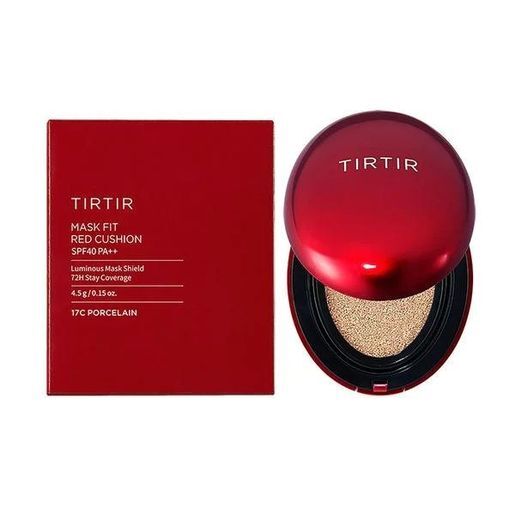 TIRTIR Long-Lasting Glow Cushion Foundation SPF40 PA++ (Red Box) 18g (17C Porcelain) 736667