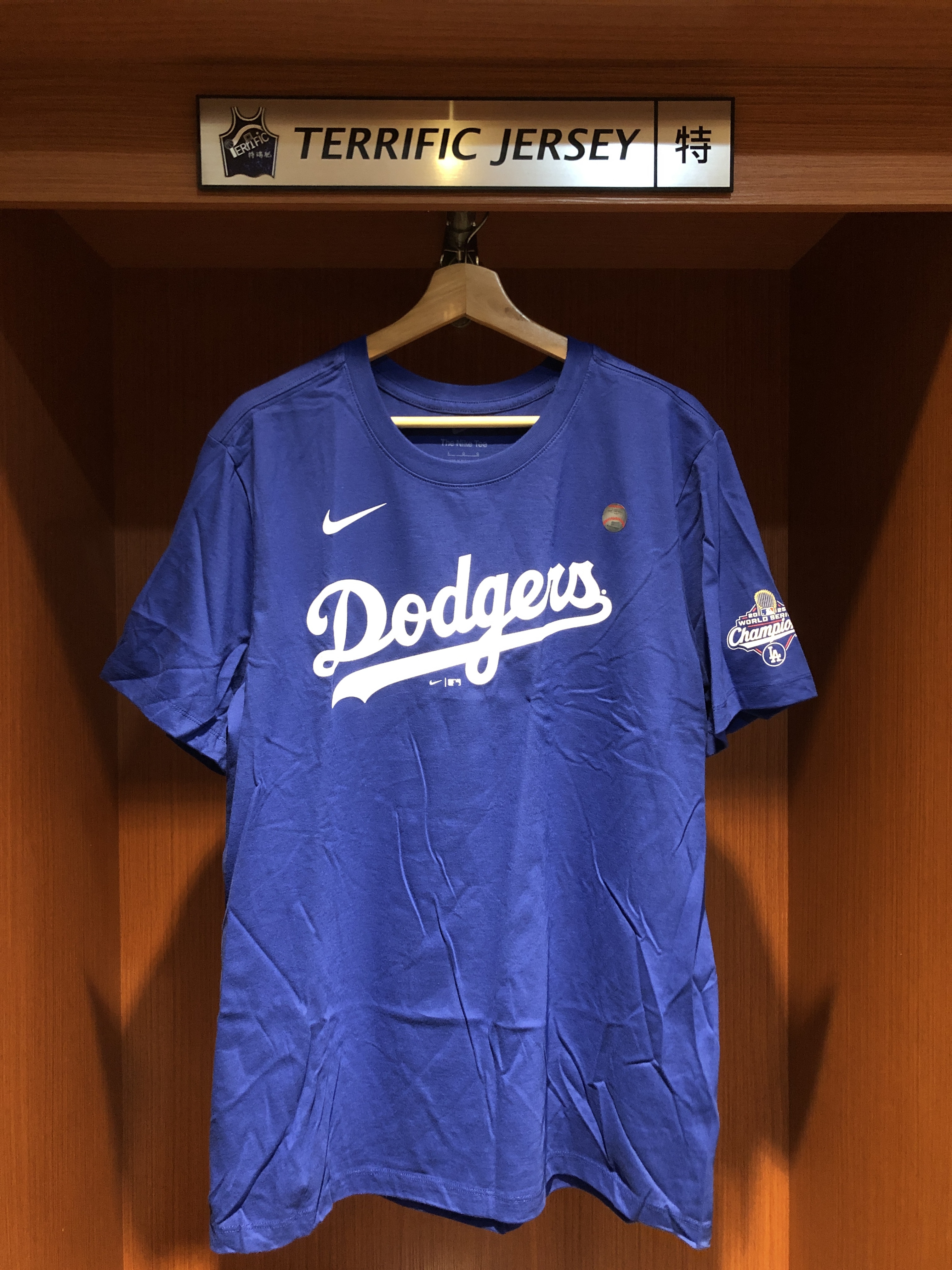 MLB短袖 Yoshinobu Yamamoto 洛杉磯道奇藍 山本由伸 冠軍臂章 連霸 Nike Player Name Tee 棉質 全新