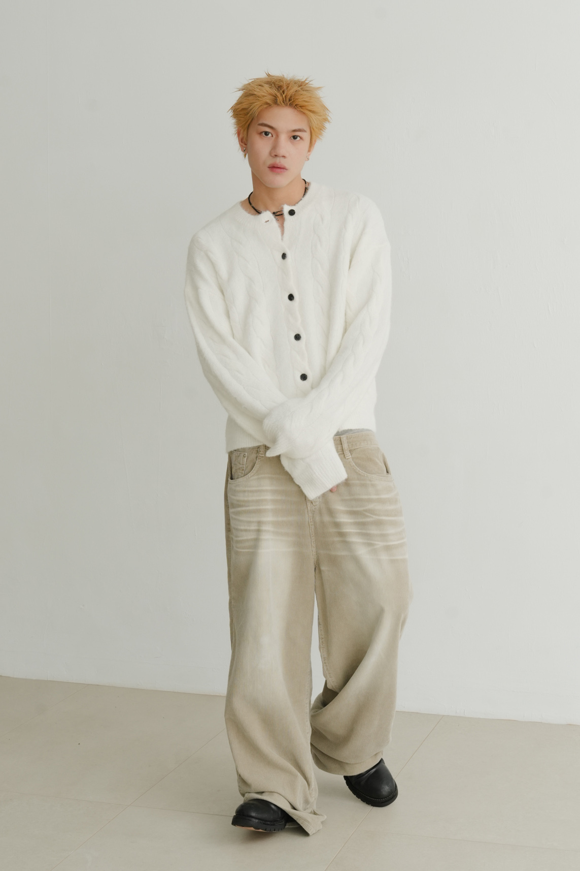 cable hairy cardigan #罩衫