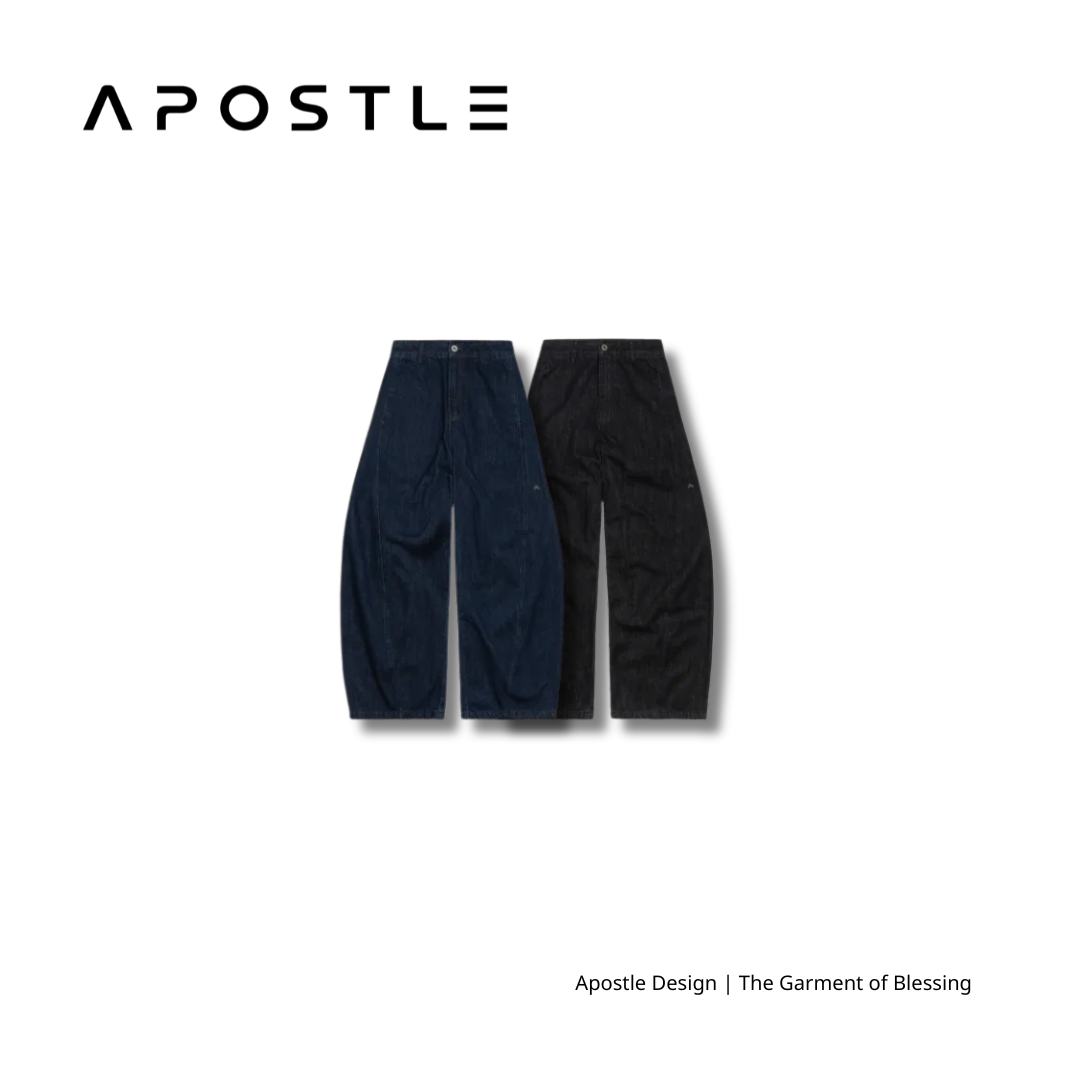 "現貨" Apostle BJ-02 "FAITH" Overlap Print Curve Jeans