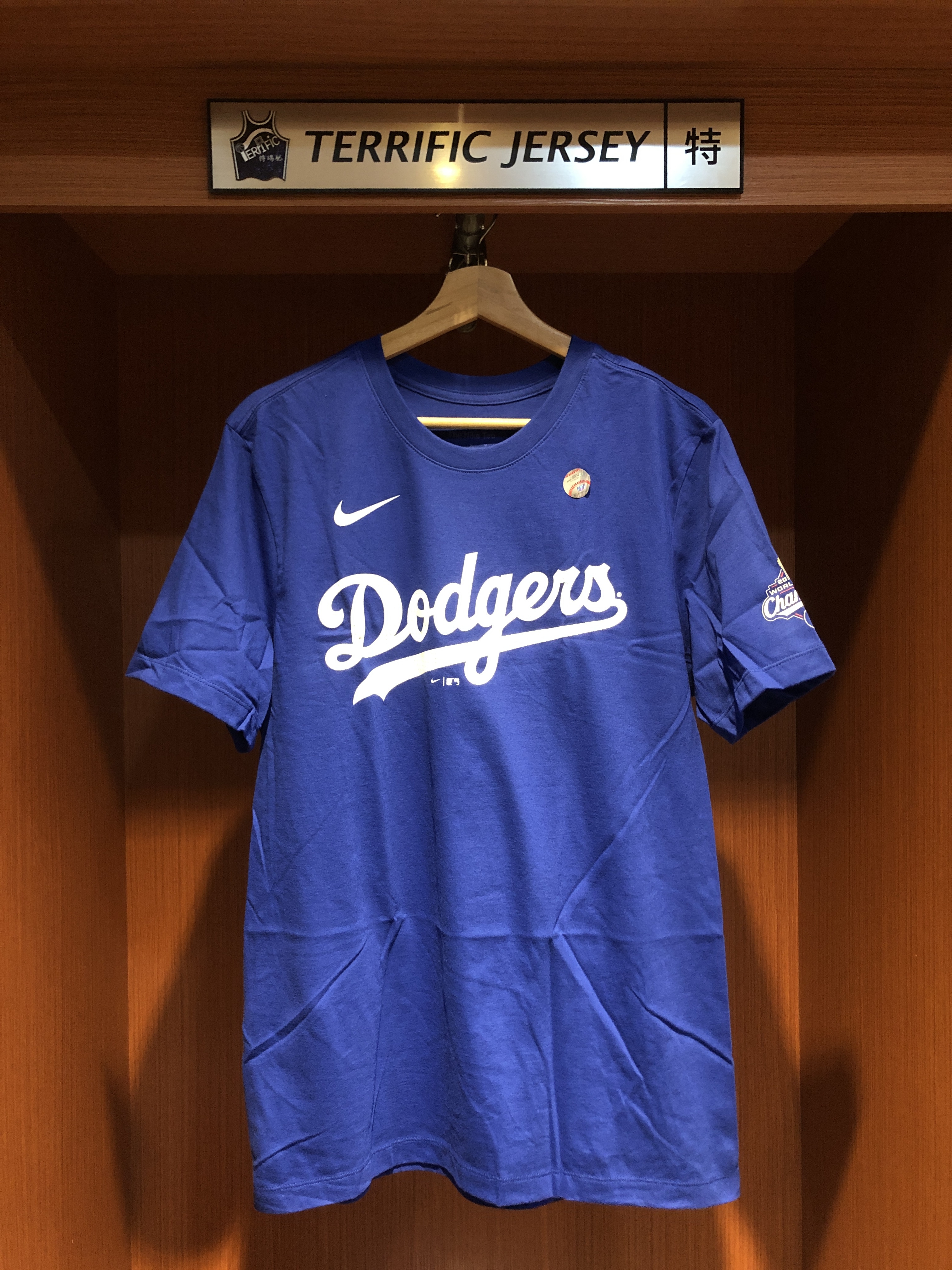 MLB短袖 Shohei Ohtani 洛杉磯道奇藍 大谷翔平 冠軍臂章 連霸 Nike Player Name Tee 棉質 全新