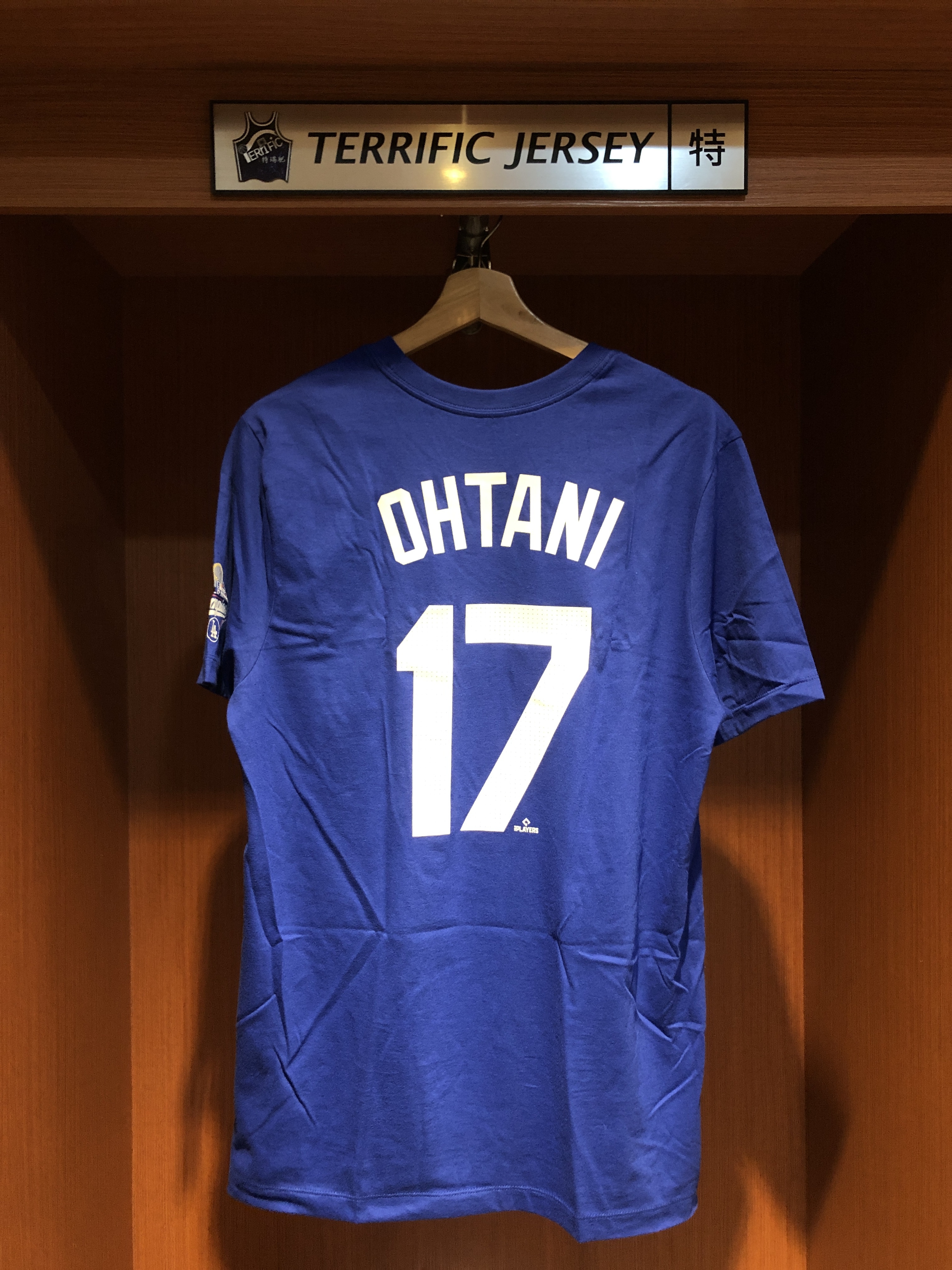 MLB短袖 Shohei Ohtani 洛杉磯道奇藍 大谷翔平 冠軍臂章 連霸 Nike Player Name Tee 棉質 全新