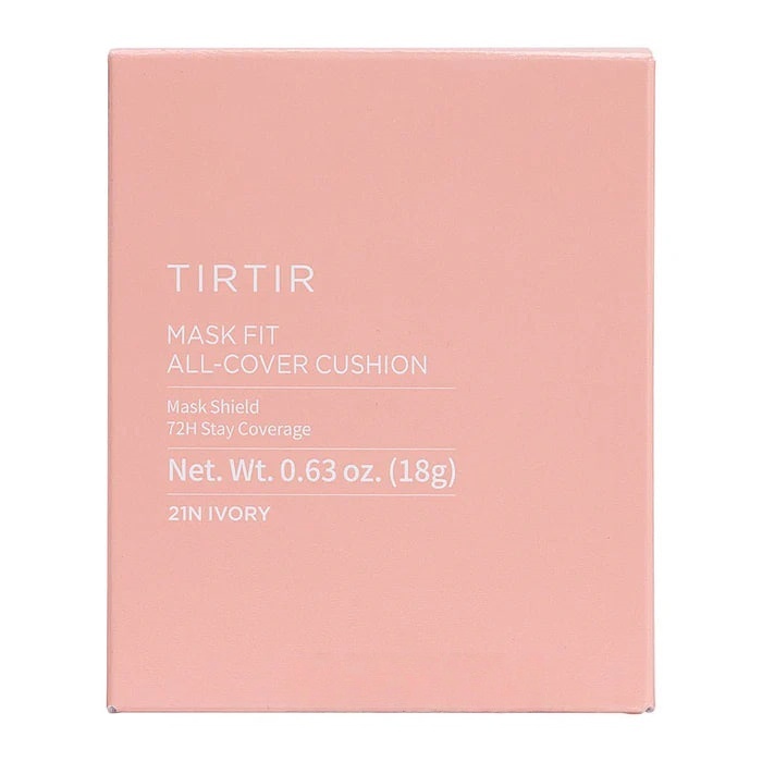 TIRTIR Long-Lasting Perfect Cover Cushion Foundation SPF50+ PA+++ (Powder Case) 18g (21N Ivory) 736667