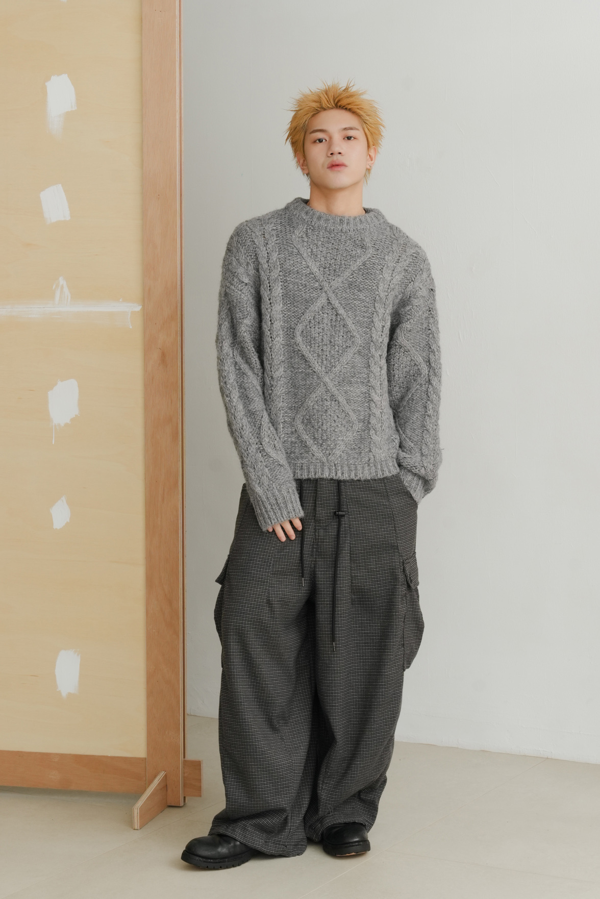 cable knit crop top #毛衣
