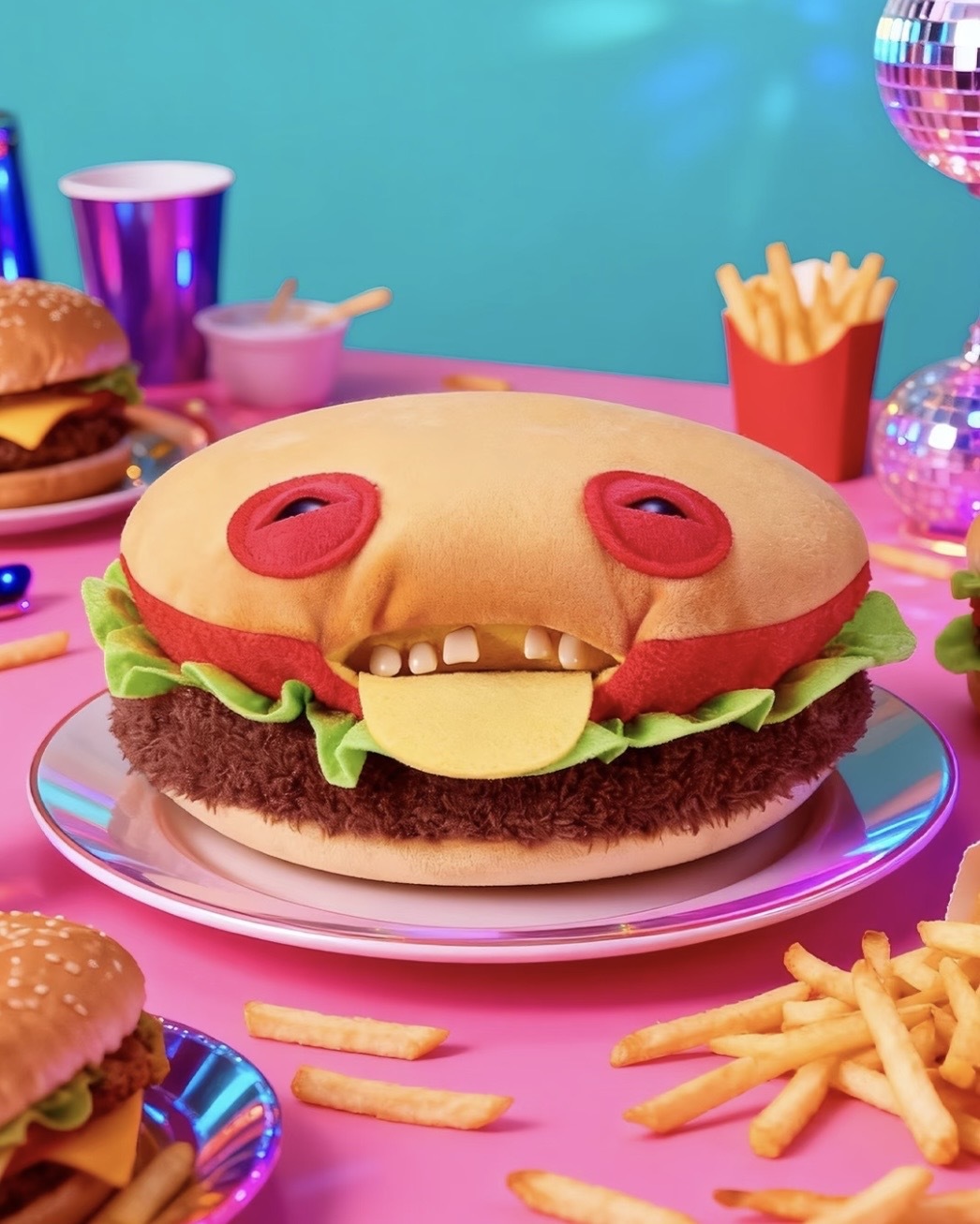 FUGGLER 牙齒怪 放克牙寶 牙咪牙咪系列 食物 塔可 漢堡 壽司 甜筒 披薩 甜甜圈 9吋 公仔 玩偶 娃娃 盲盒 盲袋 / 現貨