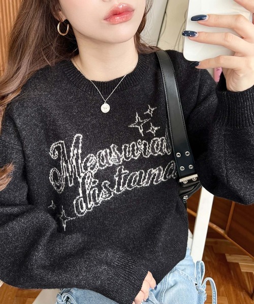 日本🇯🇵連線 Moment+ 鏤空線條字母緹花針織套頭衫 緹花 緞帶 針織 針織衫 套頭衫 長袖 4色(任買兩件7-11免運)/預購