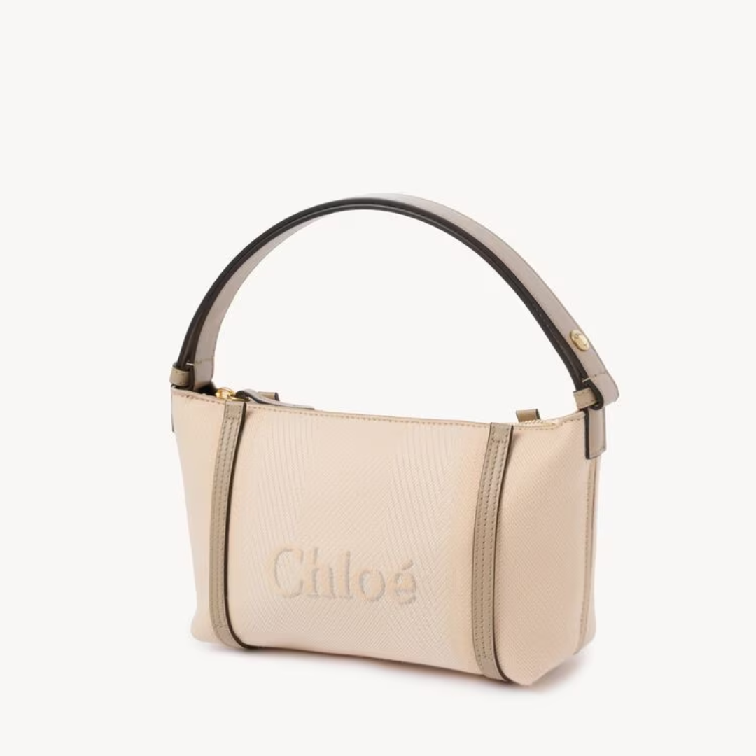 1FF0101-351 [CHLOE] Chloé Carry Shoulder Bag In Canvas Blushy Beige (SS26) #CH25UP566O6528H (B-EU-E)