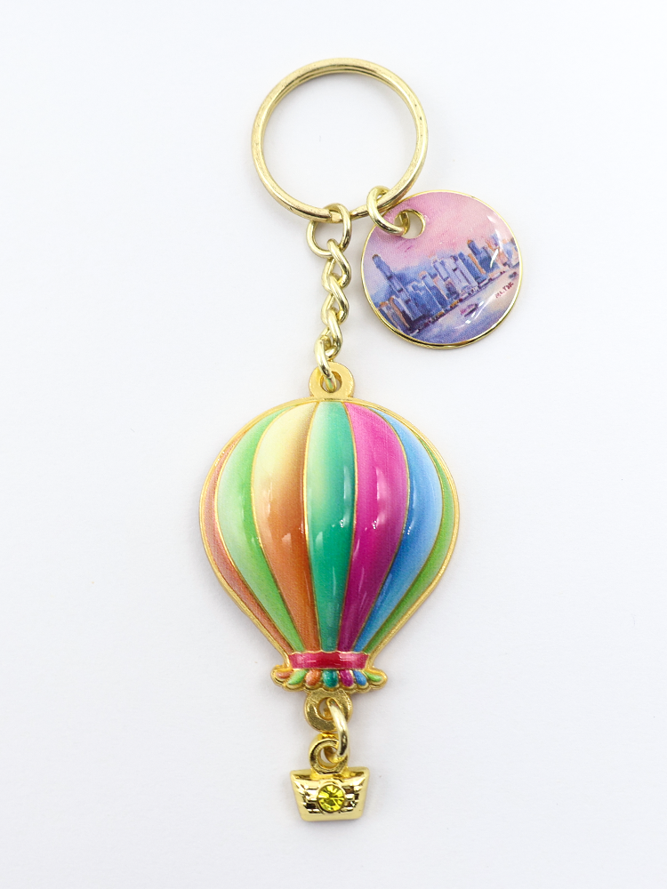 森雅文化 熱氣球鎖匙扣(七彩色) - 盛世維港 (海岸系列)