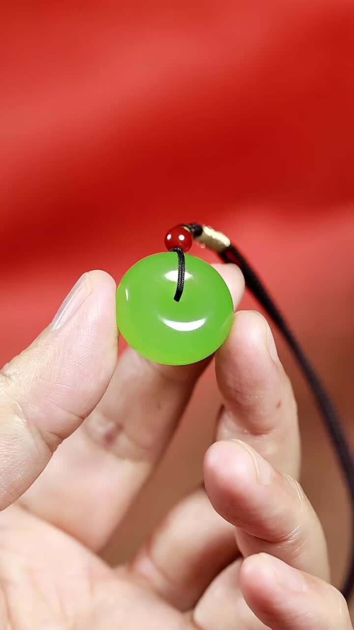 118737 和田玉碧玉翠綠平安扣