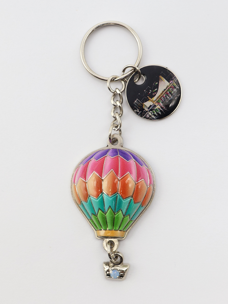 森雅文化 熱氣球鎖匙扣(七彩色) - 金元寶臥尖沙咀 (夜玲瓏系列)