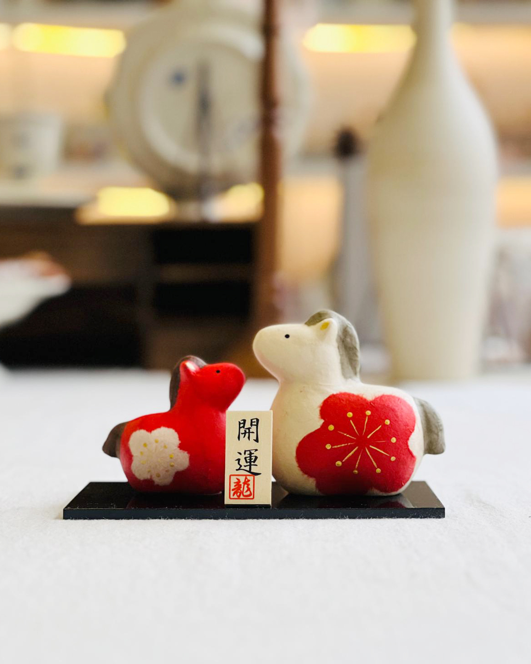 開運吉祥 親子櫻花馬兒｜龍虎堂