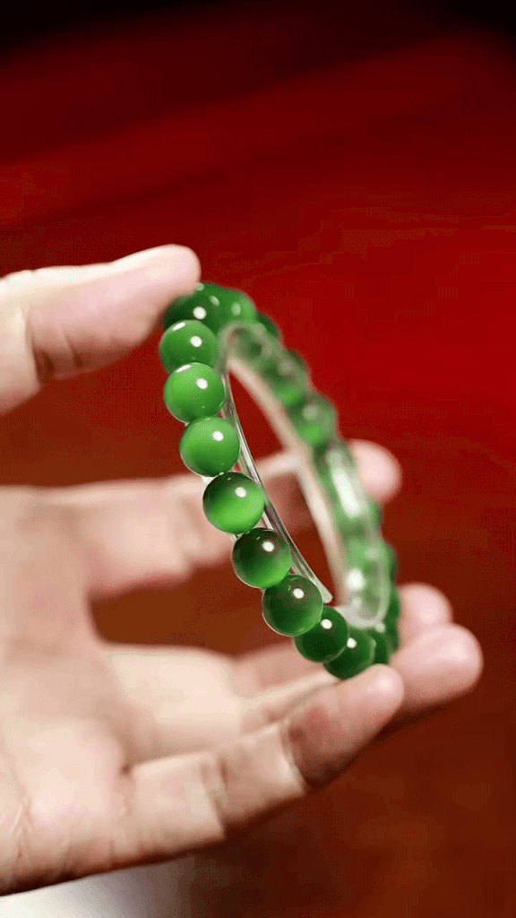 118738 和田玉碧玉貓眼手串 (10mm直徑)