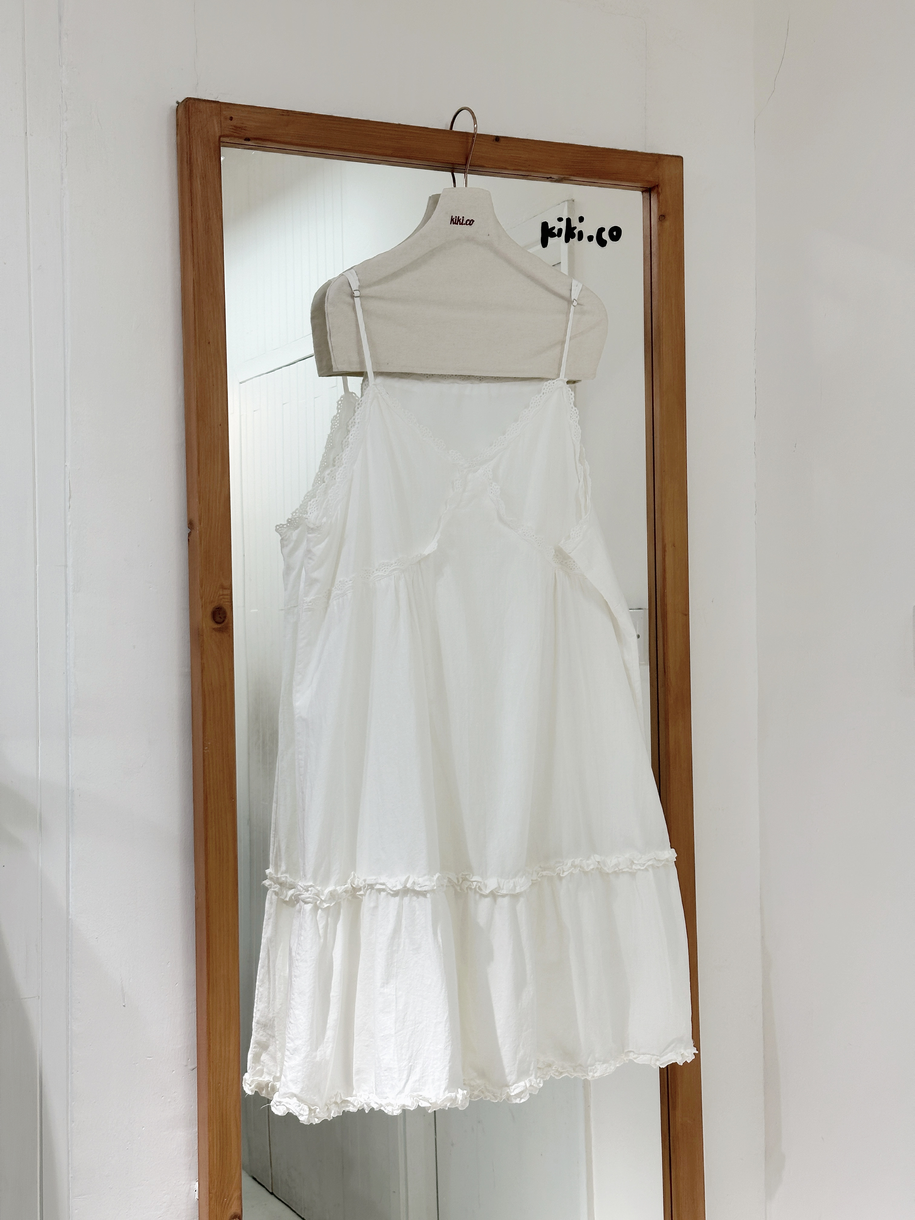 可調吊帶木耳2way中長Onepiece