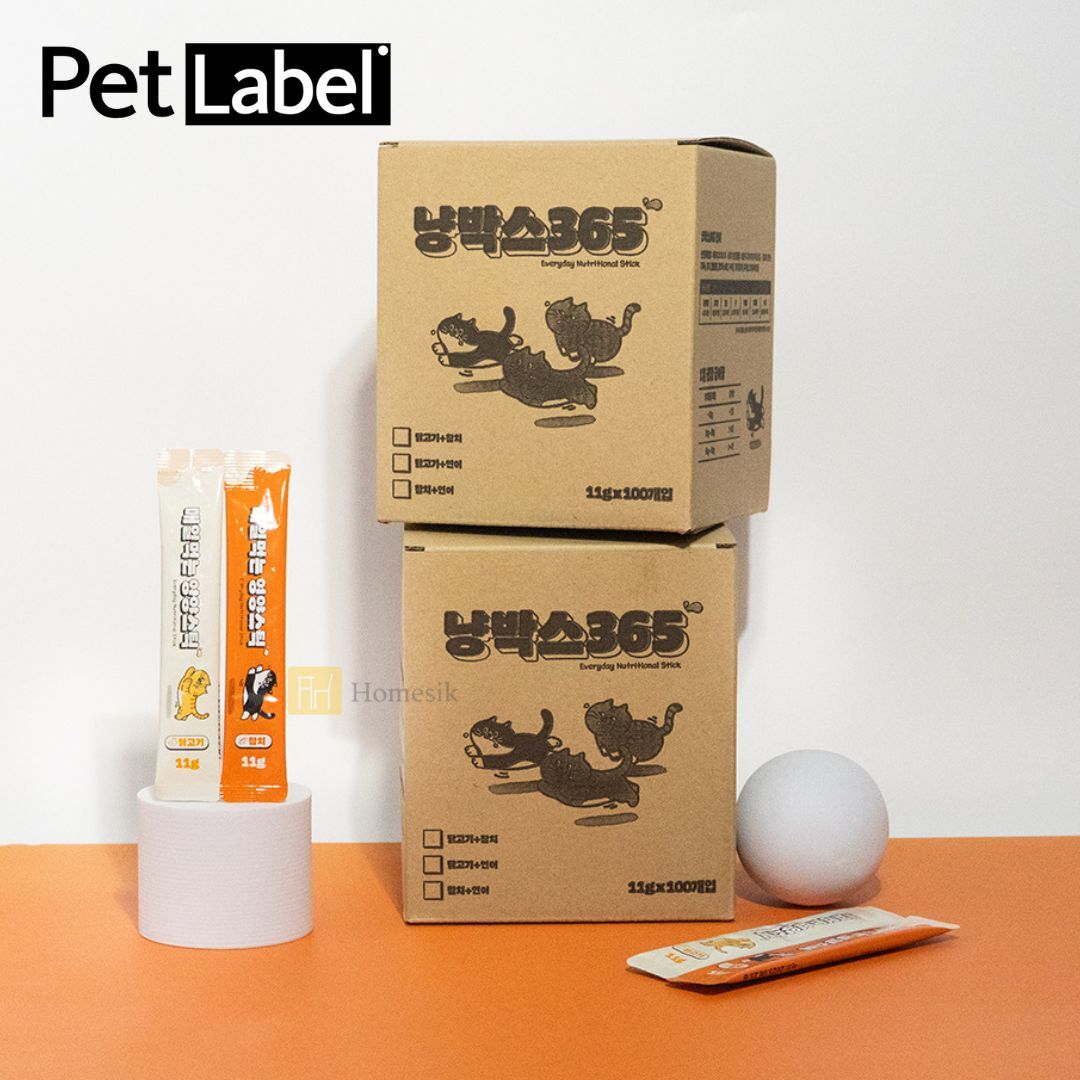 韓國貓貓營養肉泥條 11克 x 100包 (雞肉味+吞拿魚味) 零食條 寵物小食