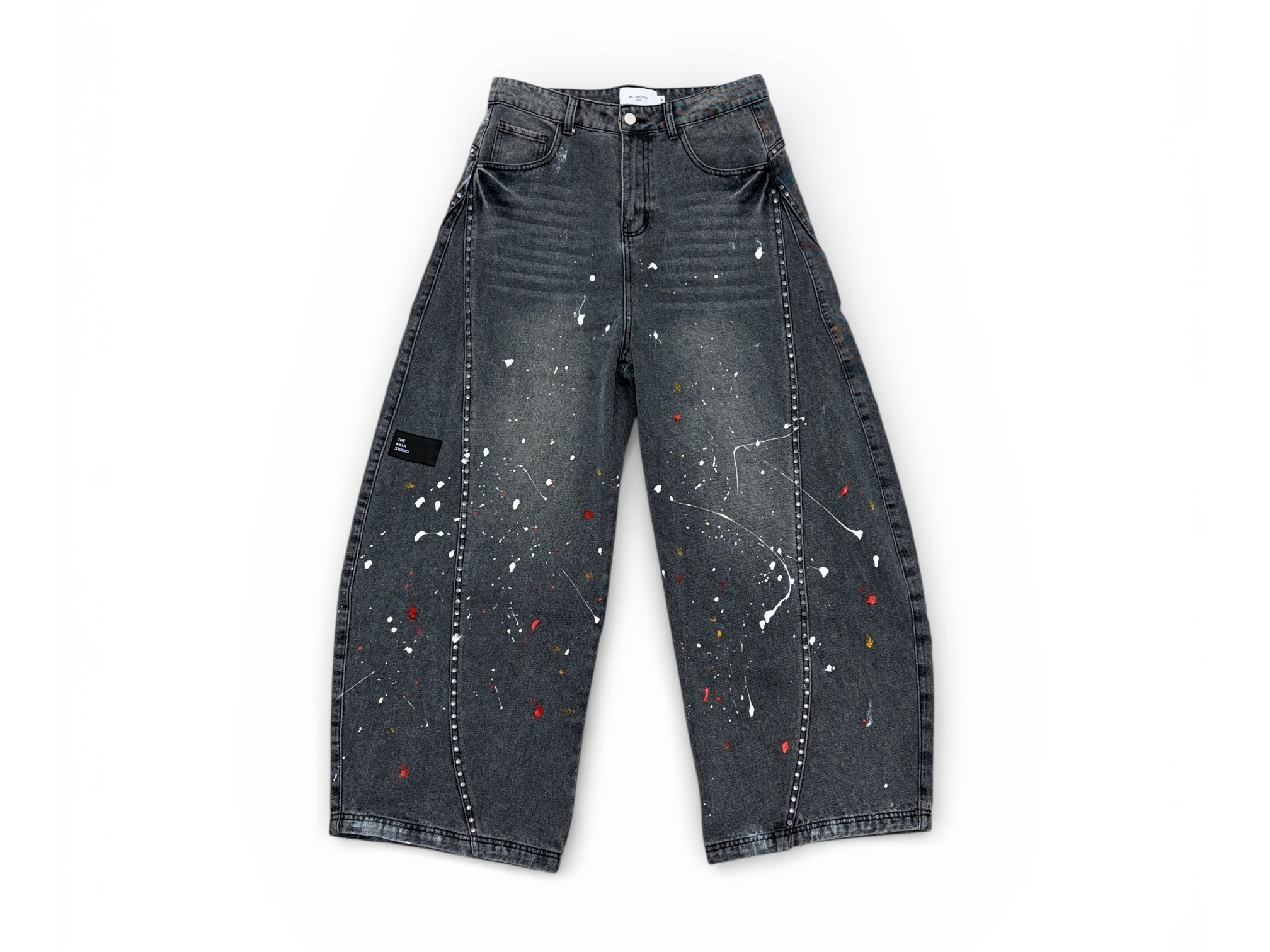 KILLASYSTEM 25F/W GRAVITY SPLATER EDITION 潑漆款 卯釘立體弧線牛仔褲