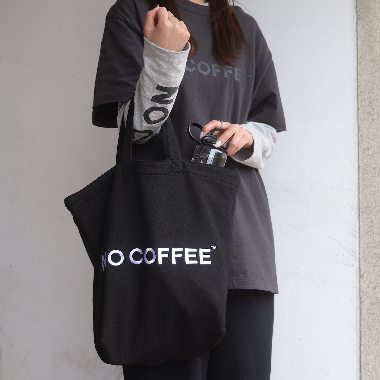 NO COFFEE 質感羊毛手提袋