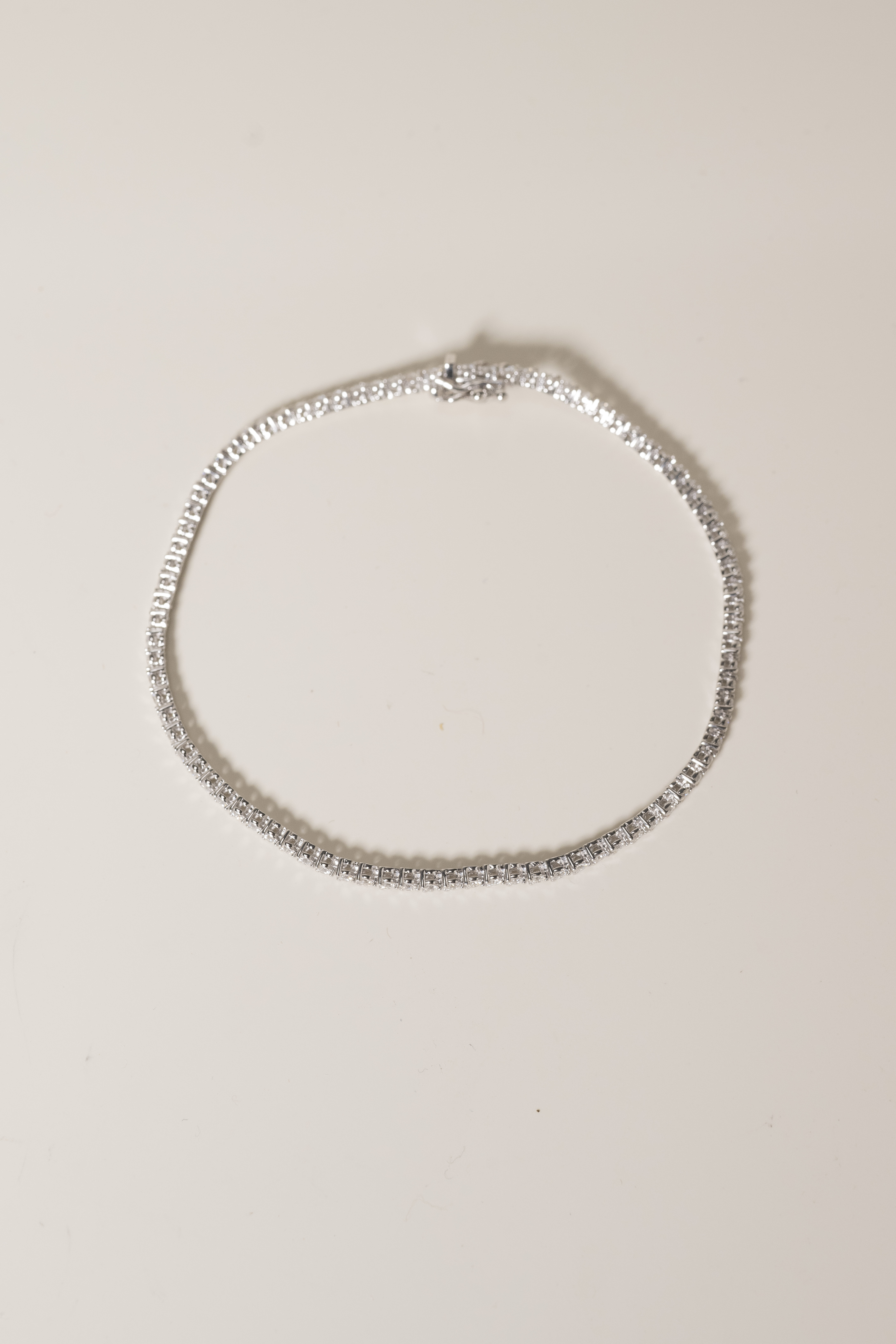 18K Three Prong 1.5mm Diamond Tennis Bracelet