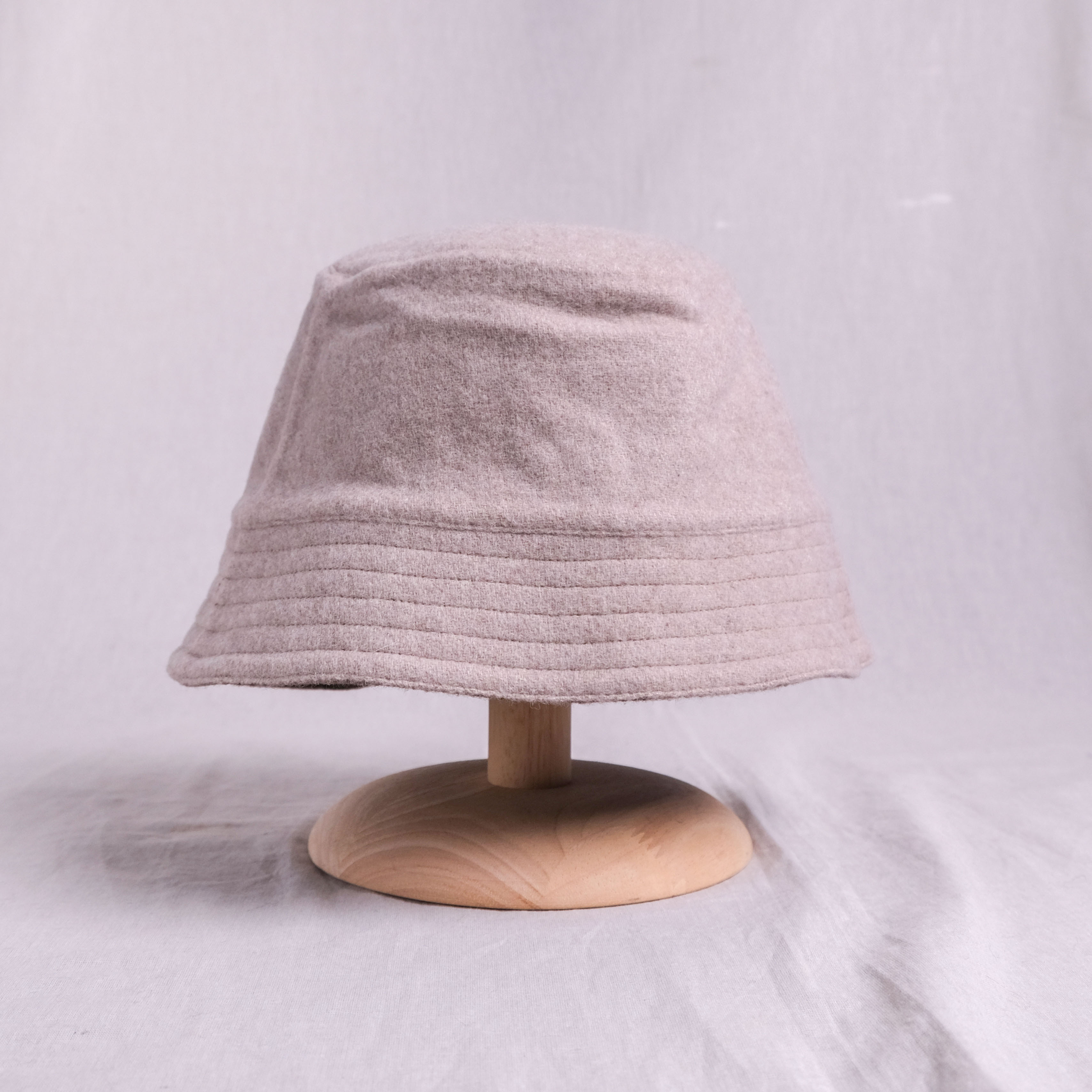 羊駝毛氈雙面漁夫帽｜燕麥/米白｜秘魯